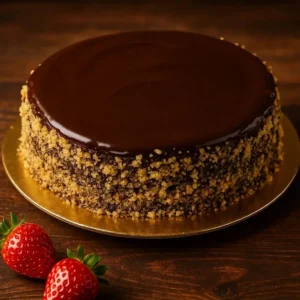 Chocolate Three Milk Cake with rich chocolate ganache topping